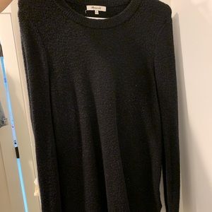 Madewell sweater with white sleeves